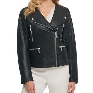 DKNY Faux-Leather Moto Jacket